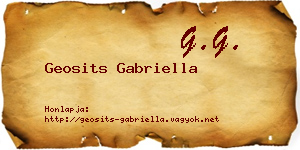 Geosits Gabriella névjegykártya