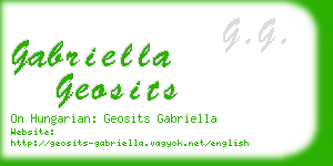 gabriella geosits business card